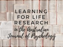 Learning For Life Research in the Australian Journal of Psychology